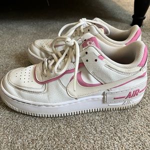 NIKE WOMENS AIR FORCE 1 SHADOW, SIZE 9 PINK